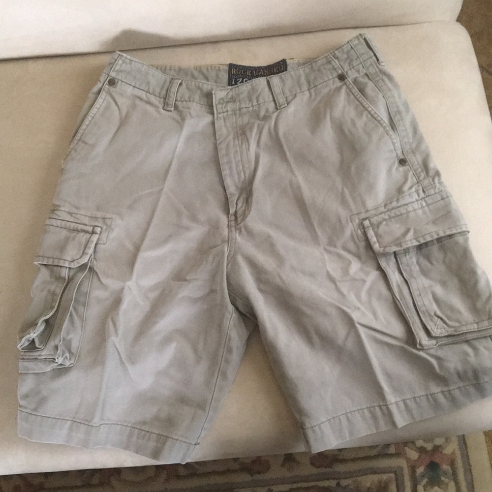 IZOD Jeans 100% Surplus Cotton Cargo Shorts SZ 32